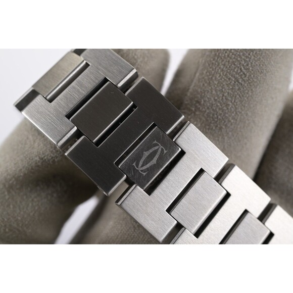 Cartier Pasha Chronograph 2412 Automatic White Dial 36mm Watch With Papers - Picture 9 of 10